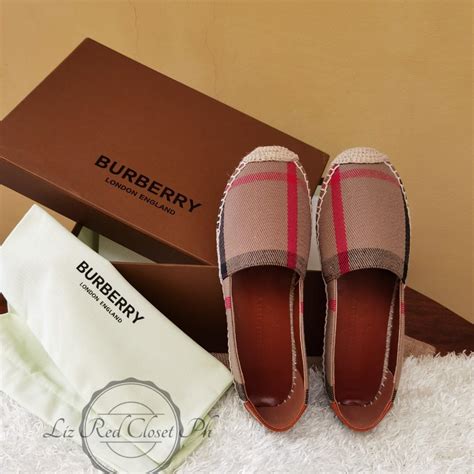 burberry women's slides|Burberry espadrille flats.